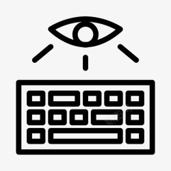 眼睛与键盘图片键盘键盘记录眼睛黑客高清图片