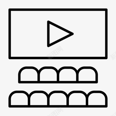 电影院电影录影带图标