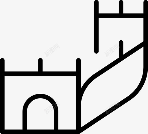 长城中国防御工事svg_新图网 https://ixintu.com 长城 中国 防御 工事 地标 奇幻