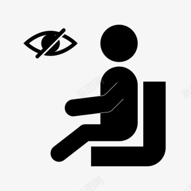 盲人优先公共标志图标