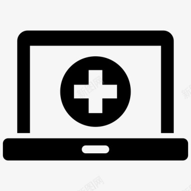 在线医疗援助电子健康图标