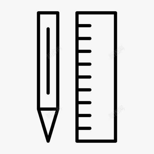 尺子铅笔设计学习svg_新图网 https://ixintu.com 尺子 铅笔 设计 学习 测量 测量学 学生 用户界面 样式 图标