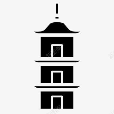 宝塔建筑日本图标