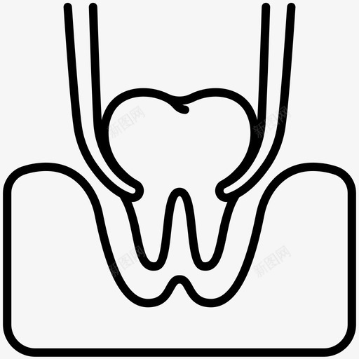 拔牙拔除治疗svg_新图网 https://ixintu.com 拔牙 拔除 治疗 牙齿 轮廓