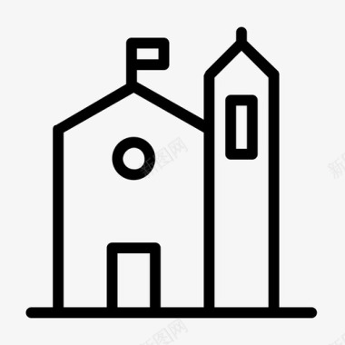 学校建筑商业图标