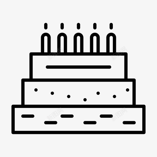 生日蛋糕庆祝活动甜点svg_新图网 https://ixintu.com 生日蛋糕 甜点 庆祝活动 户外 度假
