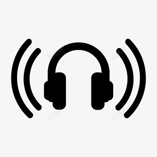 有声音乐听力播客svg_新图网 https://ixintu.com 有声 音乐 播客 听力 收音机