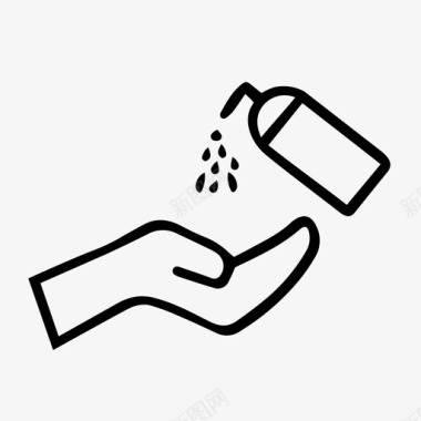 病毒抗菌剂洗手液图标