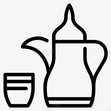 茶壶阿拉伯开斋节图标