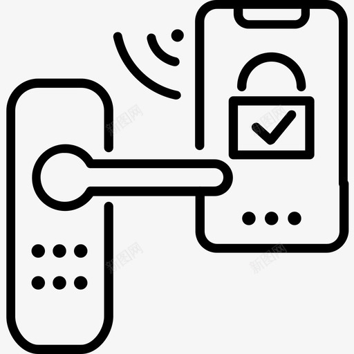 智能门把手电话保护svg_新图网 https://ixintu.com 智能 门把 把手 电话 保护 联网