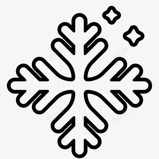 雪花装饰冰svg_新图网 https://ixintu.com 雪花 装饰 冬天 圣诞 轮廓