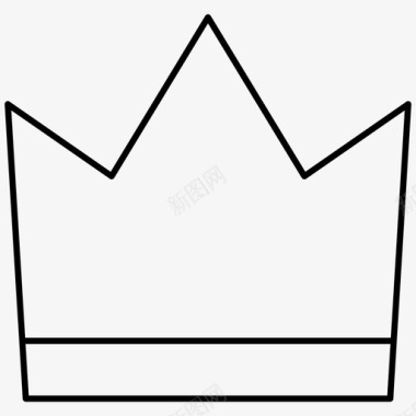 皇冠国王新年轮廓图标图标