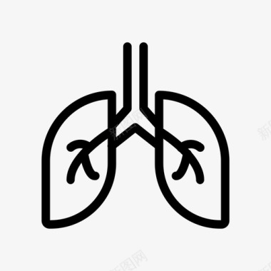 肺呼吸健康图标