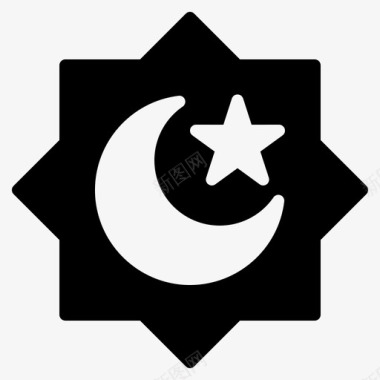 伊斯兰教月亮穆斯林图标