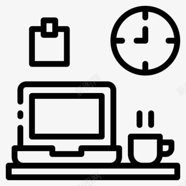 办公桌电脑车站图标
