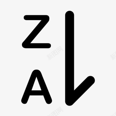 名称降序图标