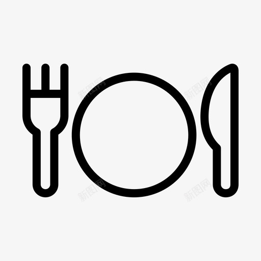 餐餐具菜svg_新图网 https://ixintu.com 餐馆 餐具 食物 大纲