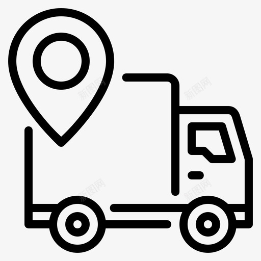 跟踪货物交货svg_新图网 https://ixintu.com 交货 跟踪 货物 运输 卡车 大纲