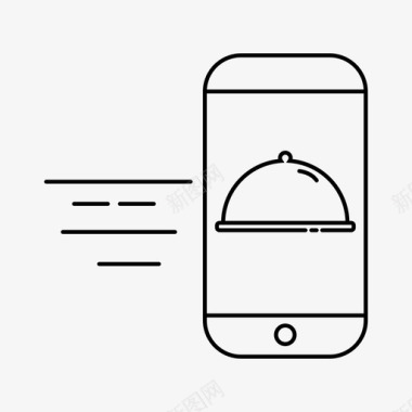 在线食品配送应用程序手机图标