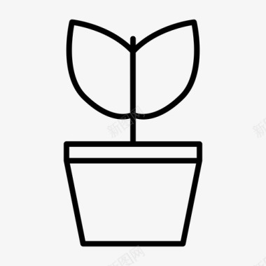植物盆栽花卉花卉设计图标