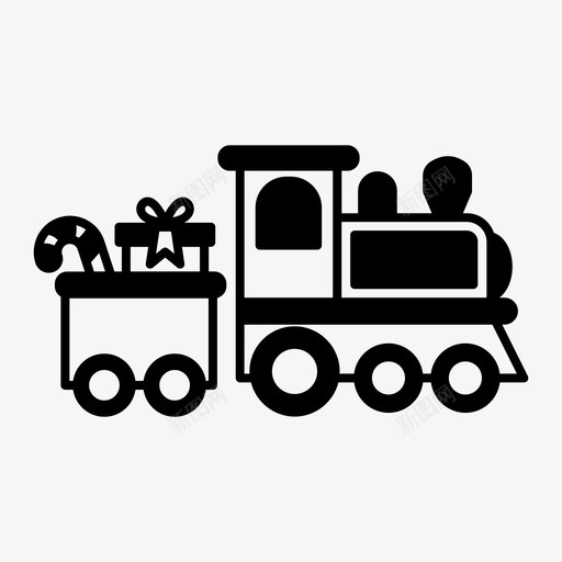 火车玩具圣诞节礼物svg_新图网 https://ixintu.com 火车 玩具 圣诞节 礼物 圣诞 雕文