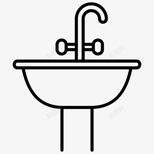 水槽浴缸水龙头svg_新图网 https://ixintu.com 水槽 浴缸 水龙头 水管 洗衣机 水浴 浴室