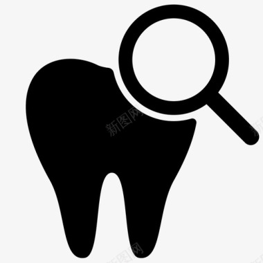 牙齿检查护理牙齿图标