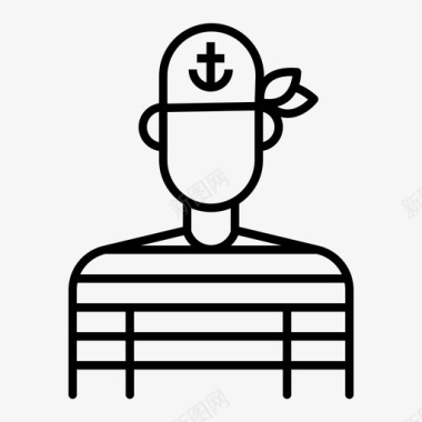 水手海军陆战队航海服装图标