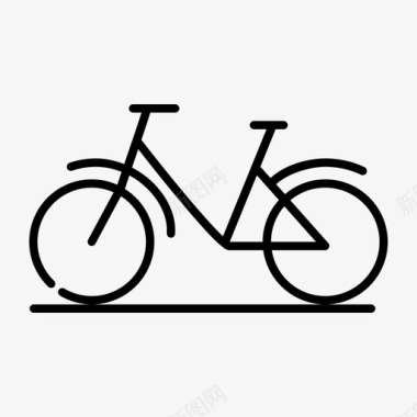 自行车骑自行车的小径图标