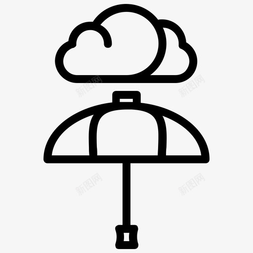 伞云多云svg_新图网 https://ixintu.com 伞云 多云 保护伞 雨天 天气