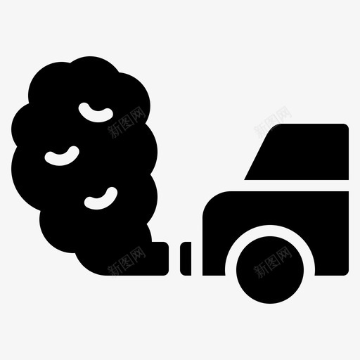 汽车污染排放废气svg_新图网 https://ixintu.com 污染 汽车 排放 废气 烟雾 雕文
