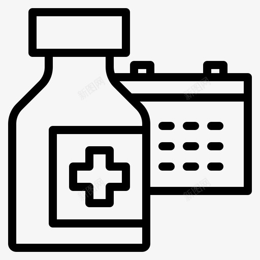 药物时间表药物健康svg_新图网 https://ixintu.com 药物 时间表 健康 医疗 药房