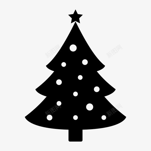 圣诞树点亮新年svg_新图网 https://ixintu.com 圣诞树 点亮 新年 松树 圣诞节