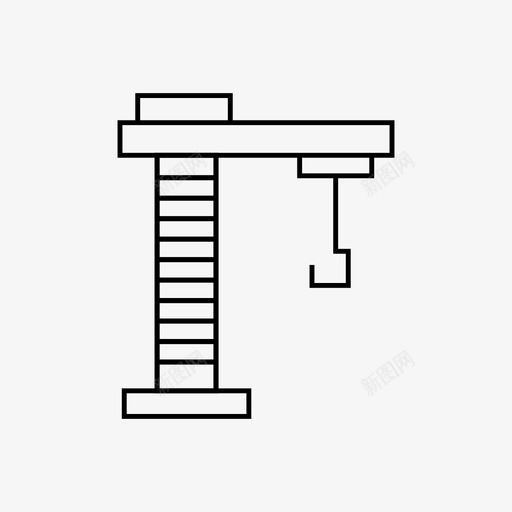 塔吊建筑设备svg_新图网 https://ixintu.com 塔吊 工业 工地塔吊 建筑设备 运输