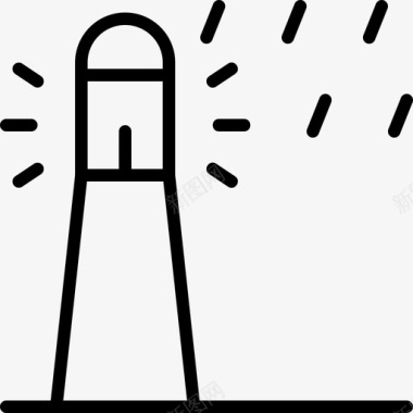 灯塔航海雨图标
