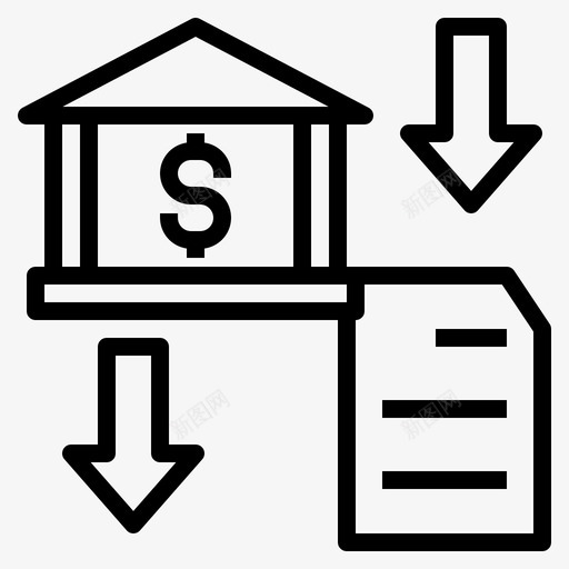 金融危机经济svg_新图网 https://ixintu.com 金融 危机 经济 货币 票据 经济危机 概念