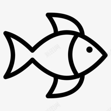 鱼水族馆食用鱼图标