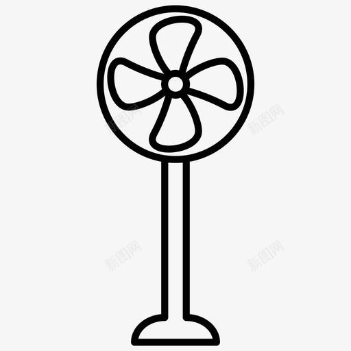 风扇空气电器svg_新图网 https://ixintu.com 风扇 空气 电器 冷却 电动 夏季