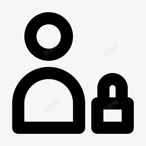 私人帐户锁定个人svg_新图网 https://ixintu.com 私人 帐户 锁定 个人 个人资料 社交 媒体