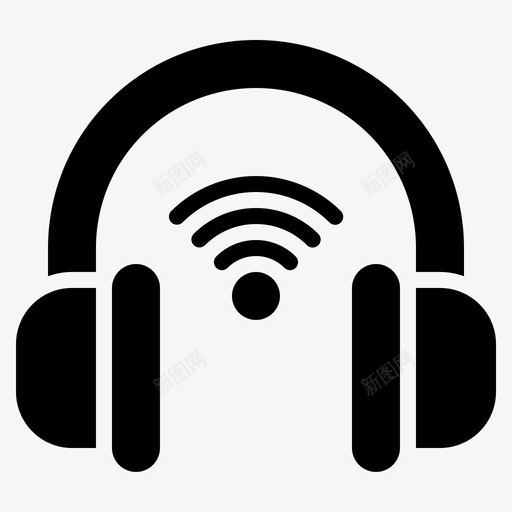 耳机蓝牙wifisvg_新图网 https://ixintu.com 耳机 蓝牙耳机 无线 联网 图示