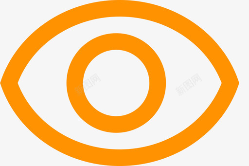 icon眼睛橙色图标