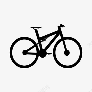 自行车骑车人交通工具图标