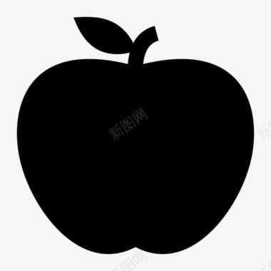 苹果水果健康食品图标