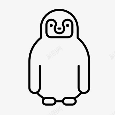 企鹅动物可爱图标