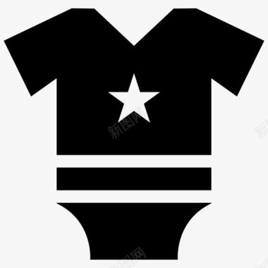 婴儿连体衣儿童衣服图标