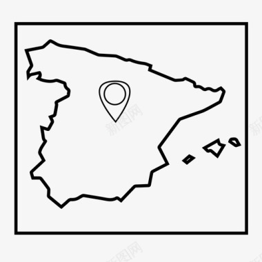 马德里城市位置图标