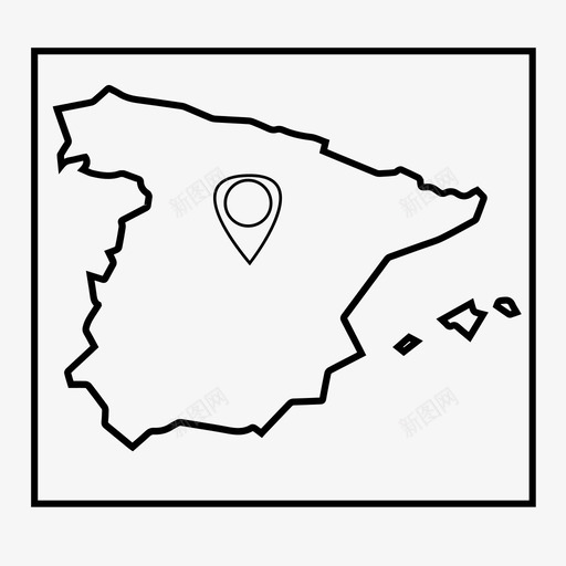 马德里城市位置svg_新图网 https://ixintu.com 马德里 城市 位置 地图 西班牙
