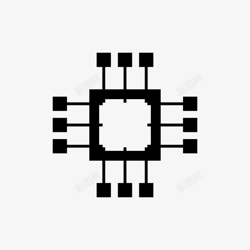 微芯片元件数字svg_新图网 https://ixintu.com 芯片 元件 数字 电子设备 技术