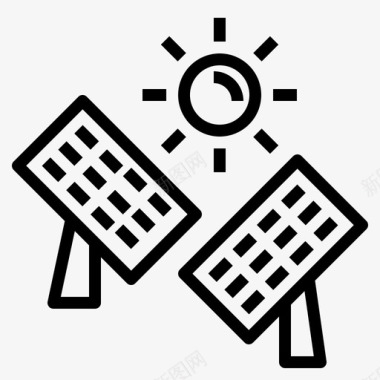 能源创新太阳能电池图标