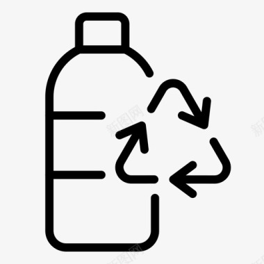 瓶子回收环境垃圾图标